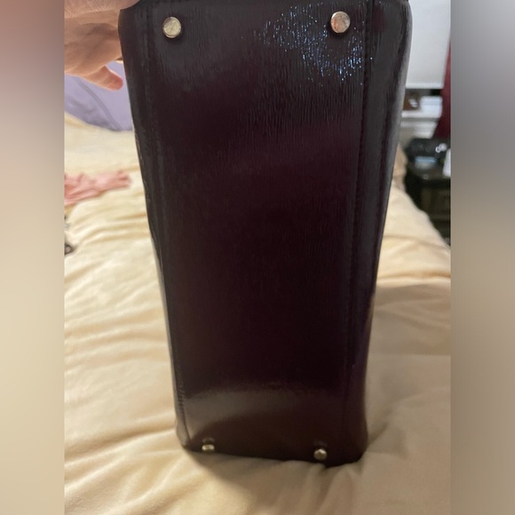 Kate Spade burgundy patent leather bag.  No signs of wear. - Picture 4 of 6
